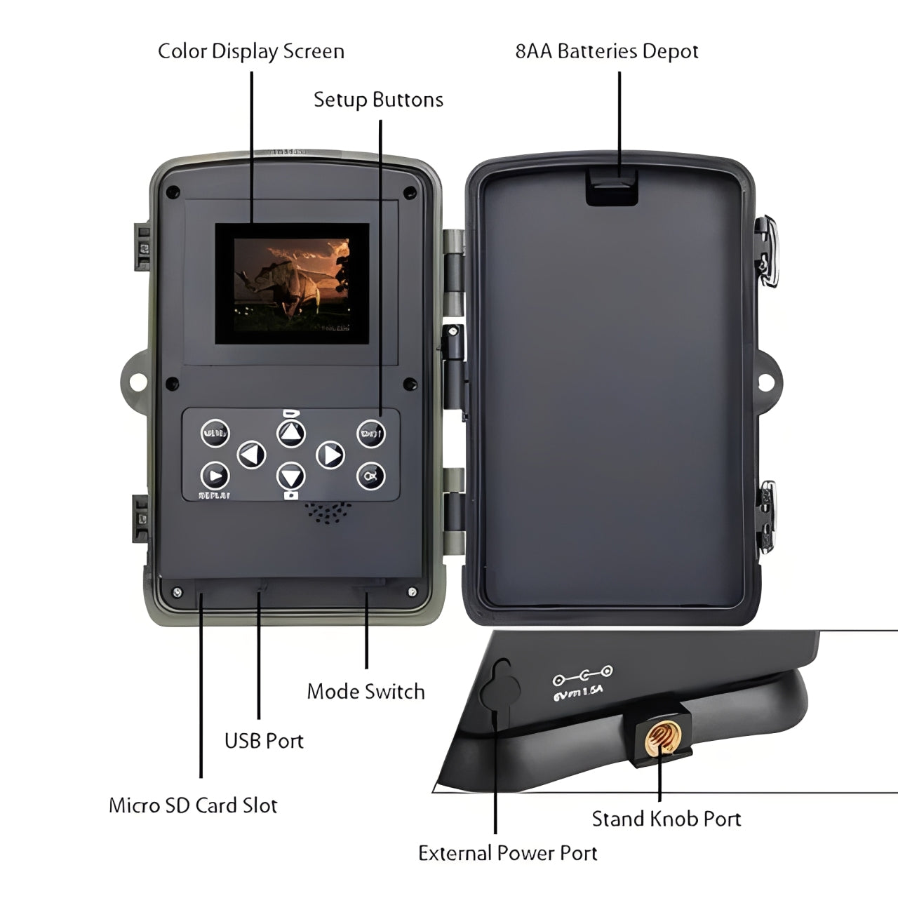 1080P Night Vision Trail Camera with 0.5s Motion Trigger