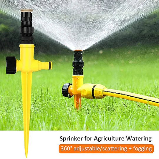 360° Rotating Garden Lawn Sprinkler with Adjustable Spray