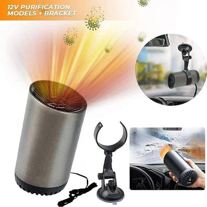 Heating Air Blower for Car Cup Holder, 360° Adjustable