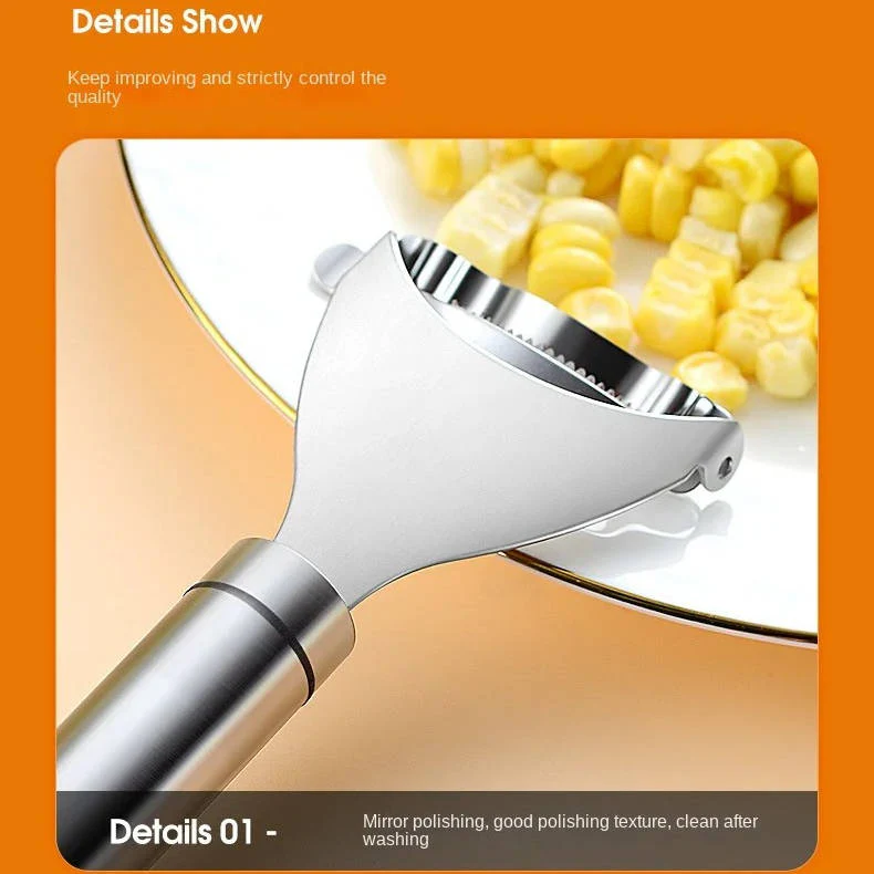 Stainless Steel Corn Peeler Multi-Row Kernel Remover