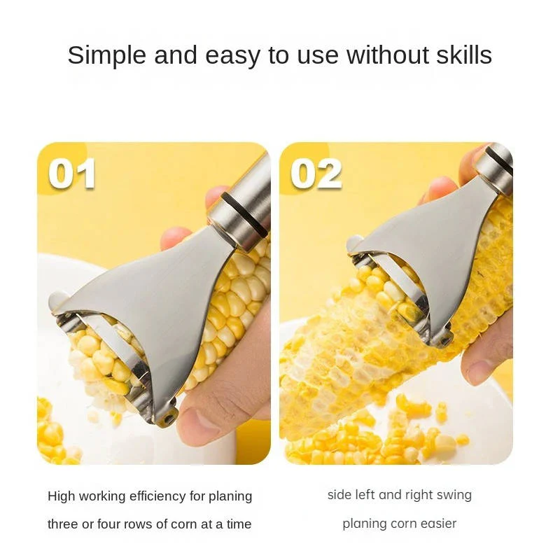 Stainless Steel Corn Peeler Multi-Row Kernel Remover