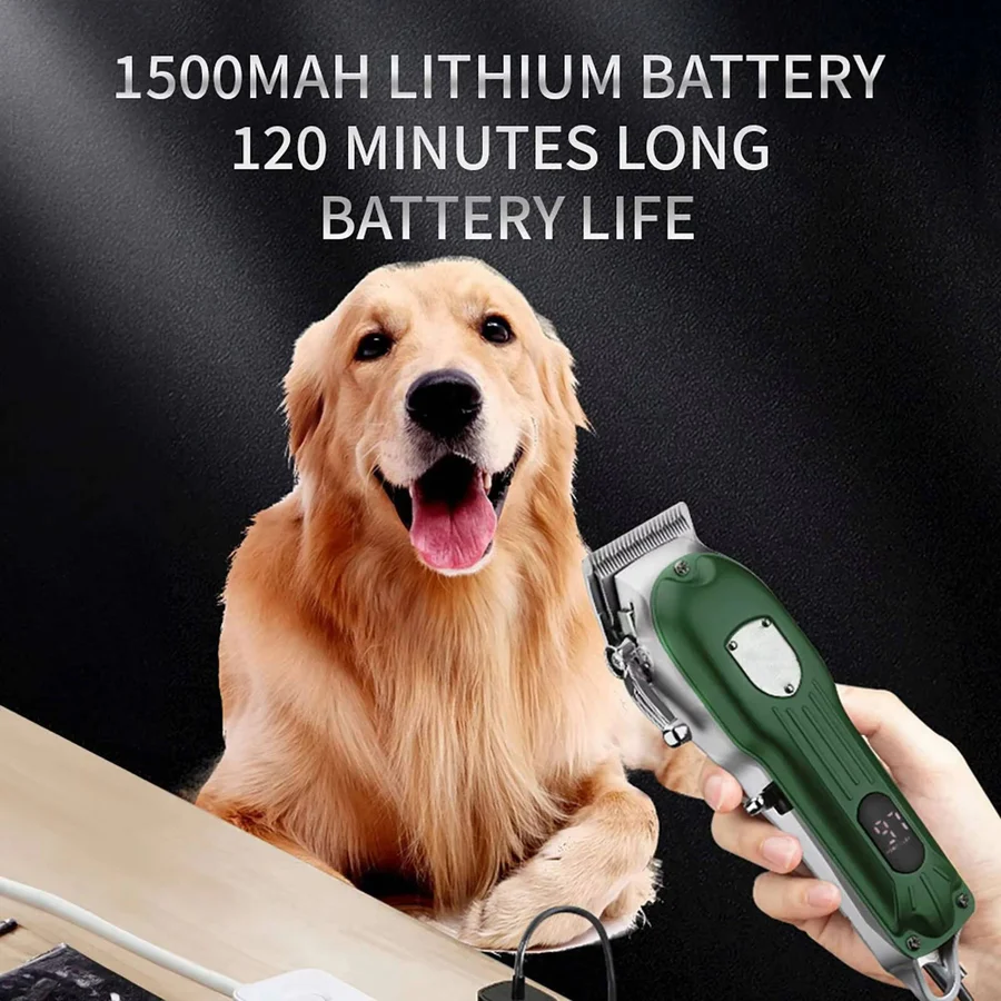 Rechargeable Dog Hair Clipper, All-Metal Design