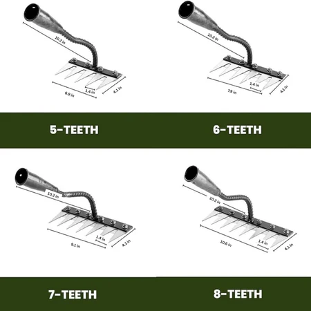 Iron Weeding Rake, Precision Carbon Steel Garden Tool