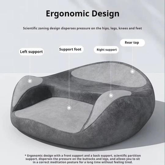 Round Meditation Cushion Floor Pillow for Yoga & Mindfulness