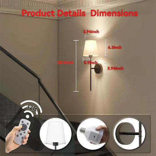 Smart Wireless LED Wall Lamps with Remote Control