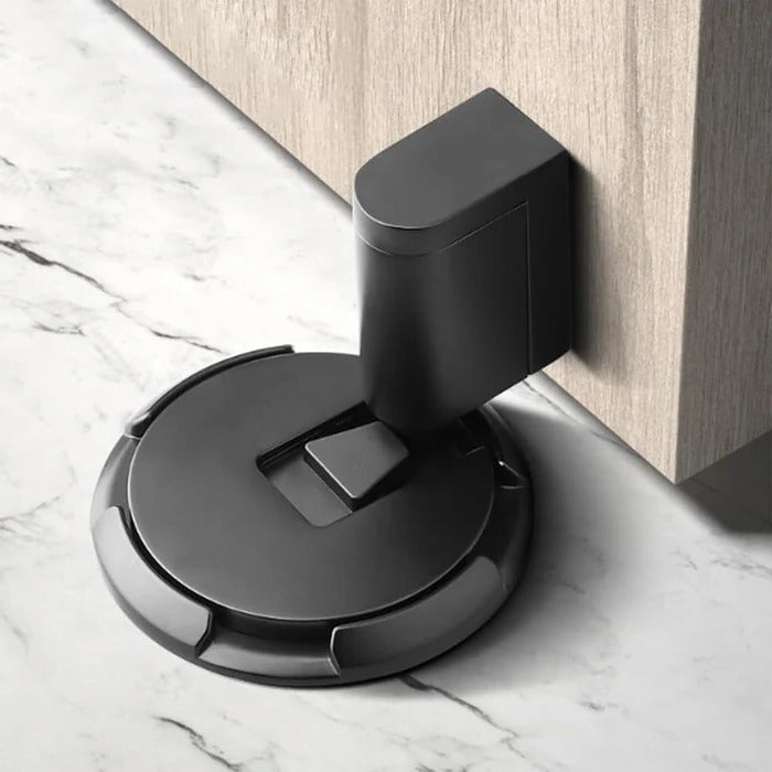 Adjustable Door Stopper with Zinc Alloy Construction and Dual Mounting Options