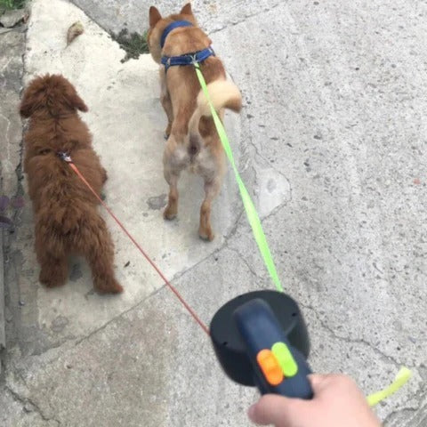 TangleFree Dual Dog Leash with LED Light and 360° Swivel