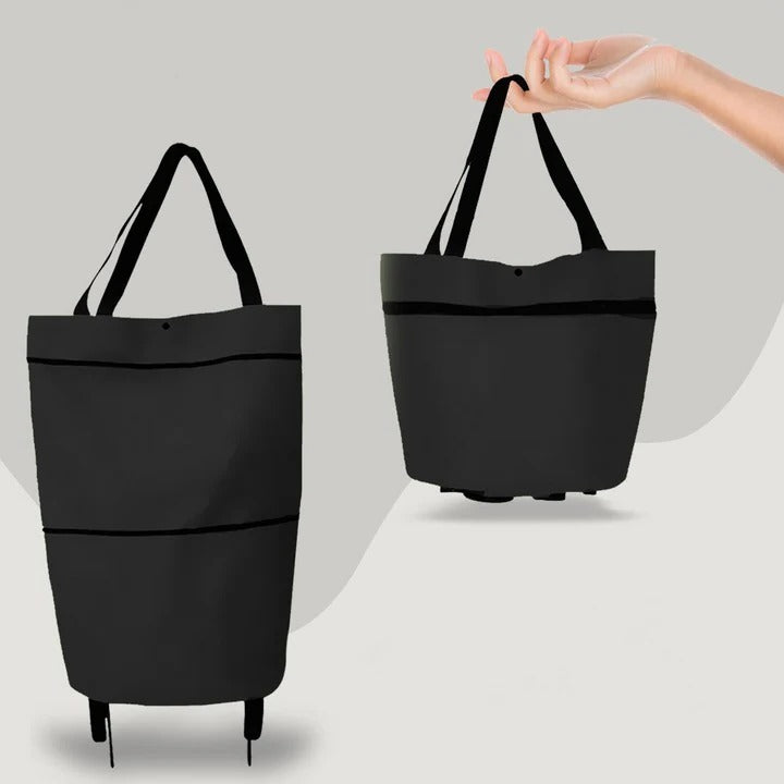 Rolling Foldable Grocery Bag with Extendable Handle