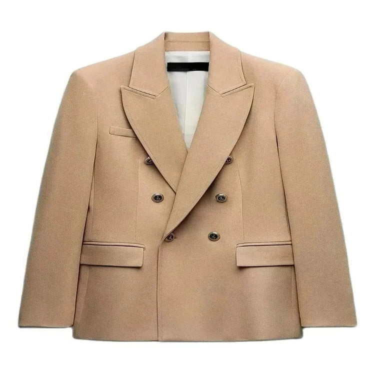 Elegant Women’s V-Neck Blazer with Fitted Silhouette
