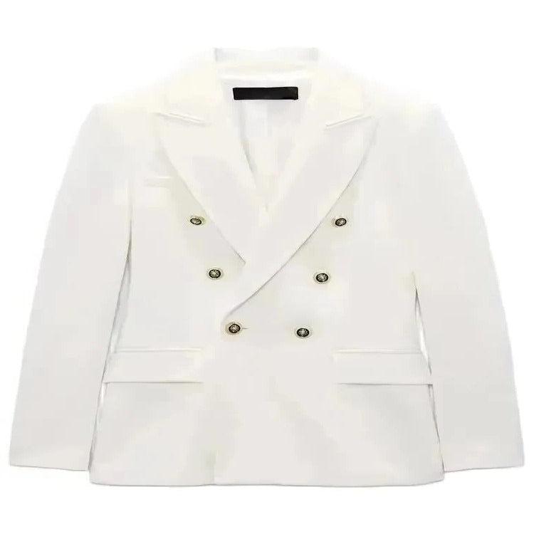 Elegant Women’s V-Neck Blazer with Fitted Silhouette