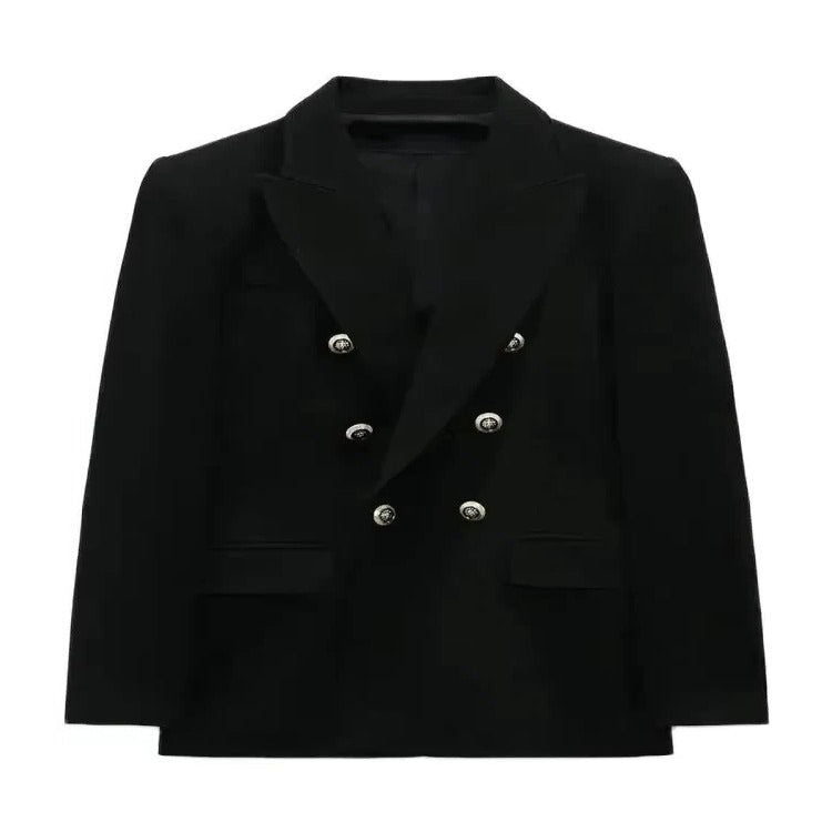Elegant Women’s V-Neck Blazer with Fitted Silhouette