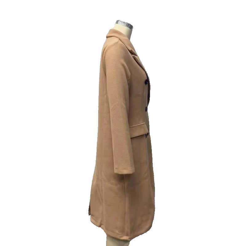 Classic Double-Breasted Coat for Women