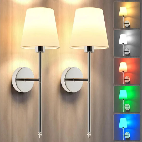 Smart Wireless LED Wall Lamps with Remote Control