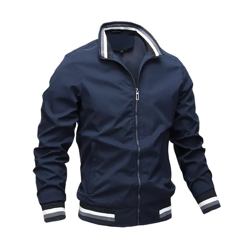 Classic Men’s Zipper Bomber Jacket for Everyday Wear