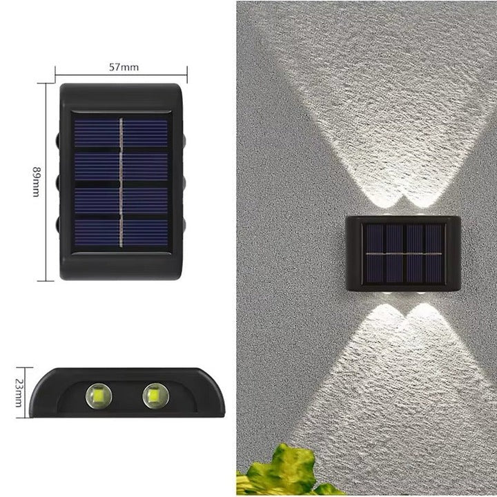 Solar Wall Light with Automatic Dusk-to-Dawn Sensor and Weather-Resistant Housing