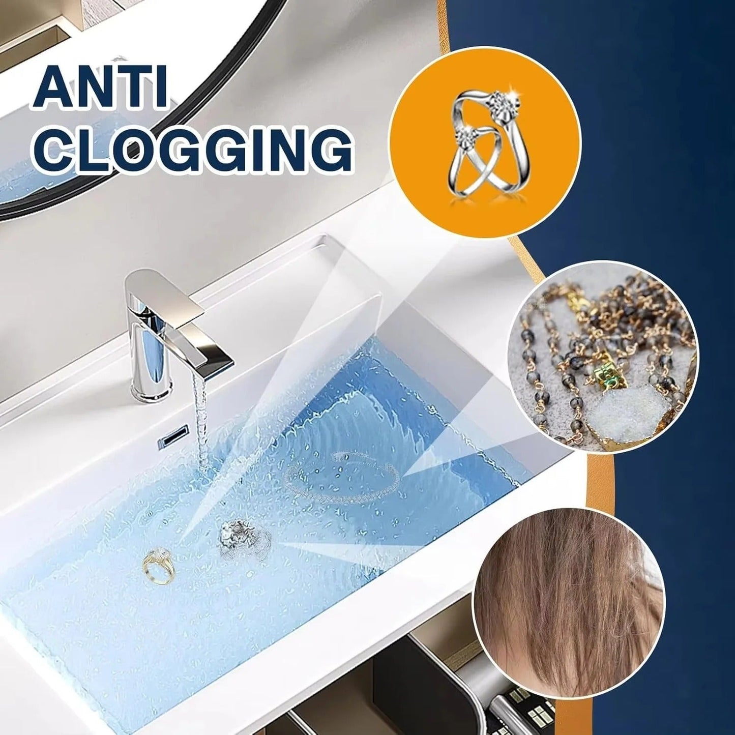 Sink Stopper with Removable Strainer Basket and Bounce Press Operation for Standard Drains