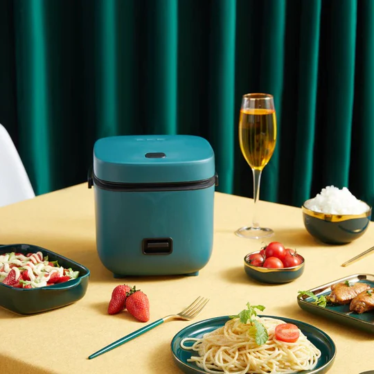 Mini Rice Cooker with Steamer Tray, 1.2Qt Compact