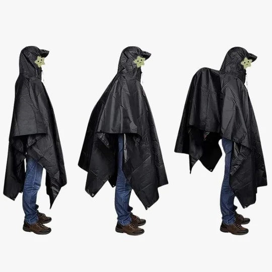 Lightweight Packable Rain Poncho for Outdoor Use