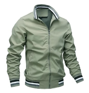 Classic Men’s Zipper Bomber Jacket for Everyday Wear