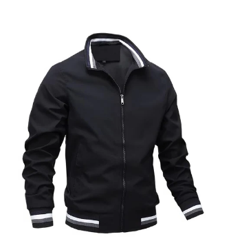 Classic Men’s Zipper Bomber Jacket for Everyday Wear