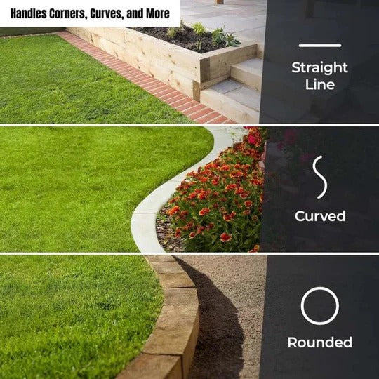Adjustable Lawn Edger – Manual Rolling Border Trimmer with Ergonomic Handle