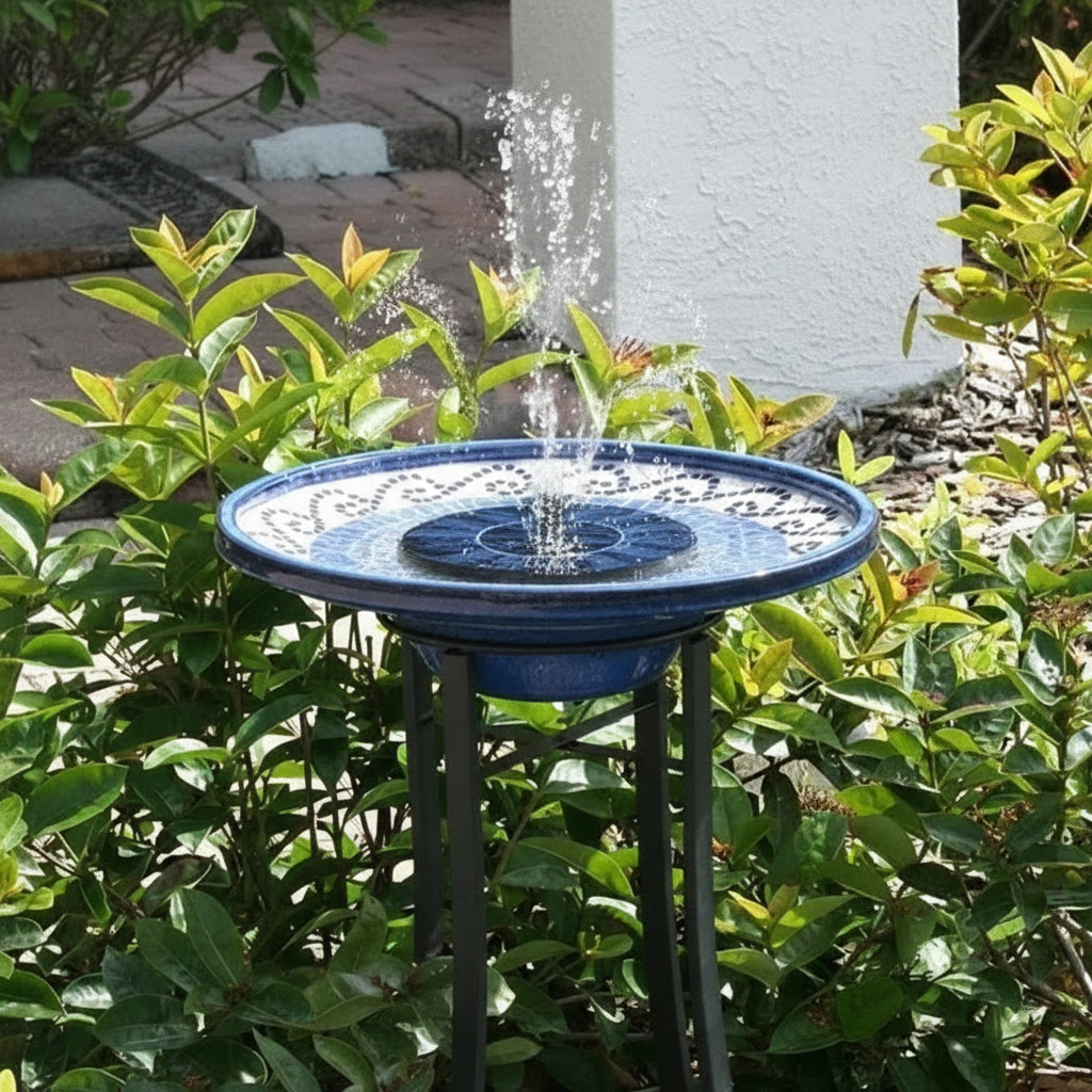 Solar Water Fountain Pump with Multiple Nozzles for Ponds and Birdbaths