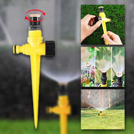 360° Rotating Garden Lawn Sprinkler with Adjustable Spray