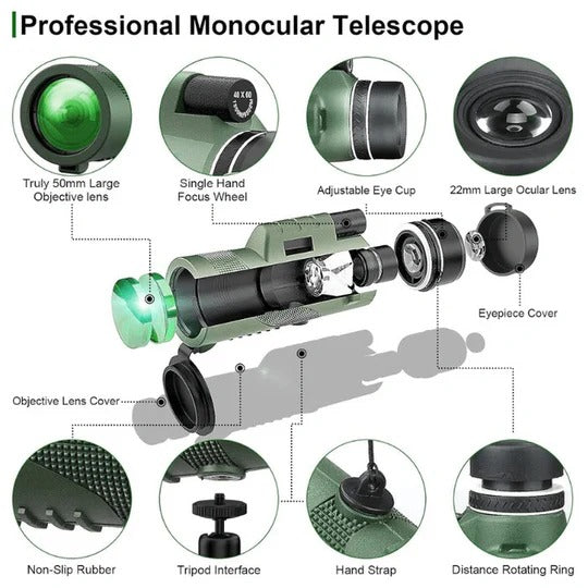 Compact Handheld Monocular – Lightweight Viewing Scope