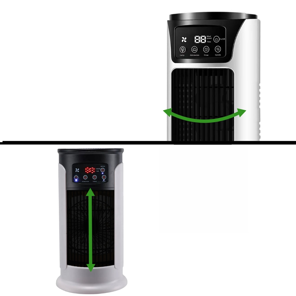 Portable Air Cooling Unit with Six Speed Settings and Swing Mode, 300ml Tank