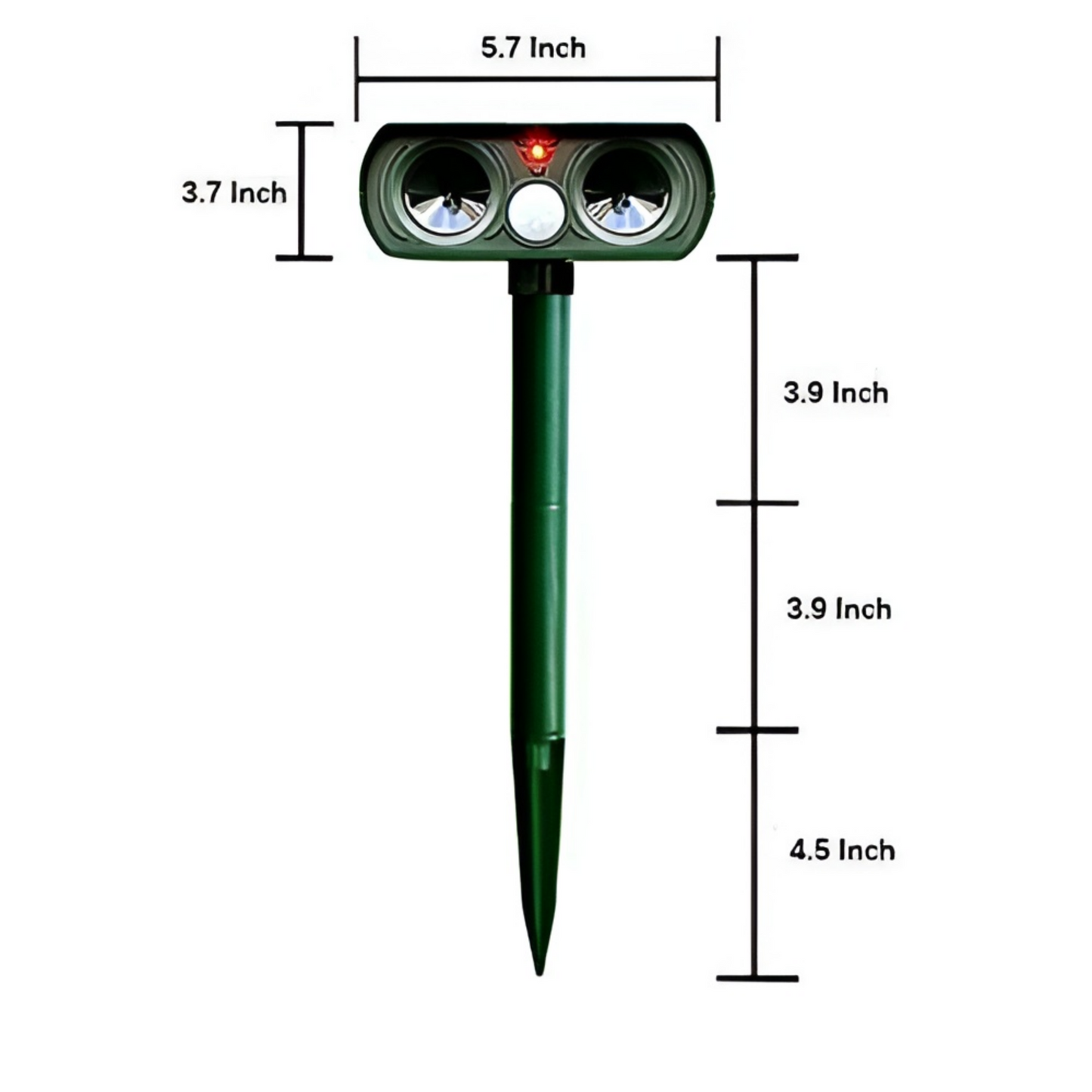 Motion Activated Ultrasonic Deer Repeller with Solar Power and Waterproof Design