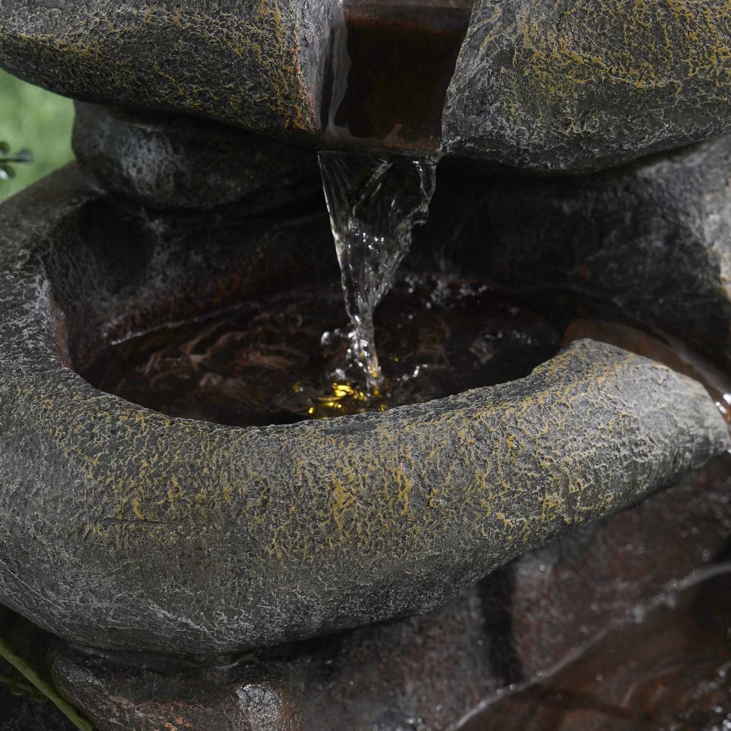 Calo Fountain with LED Lights, Grey