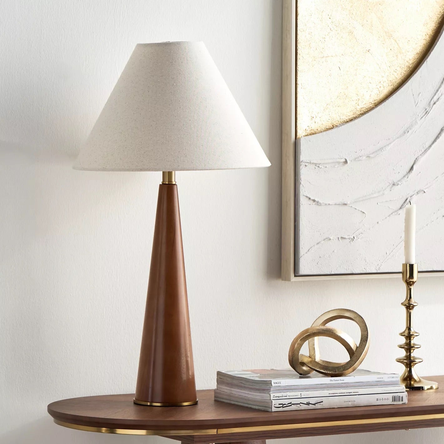 Blio Wooden Table Lamp, 69cm