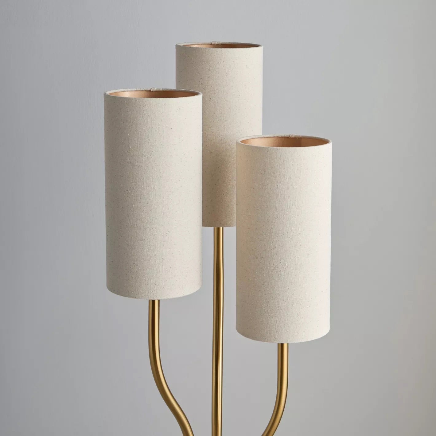 Druva Golden Metal Floor Lamp, 172cm