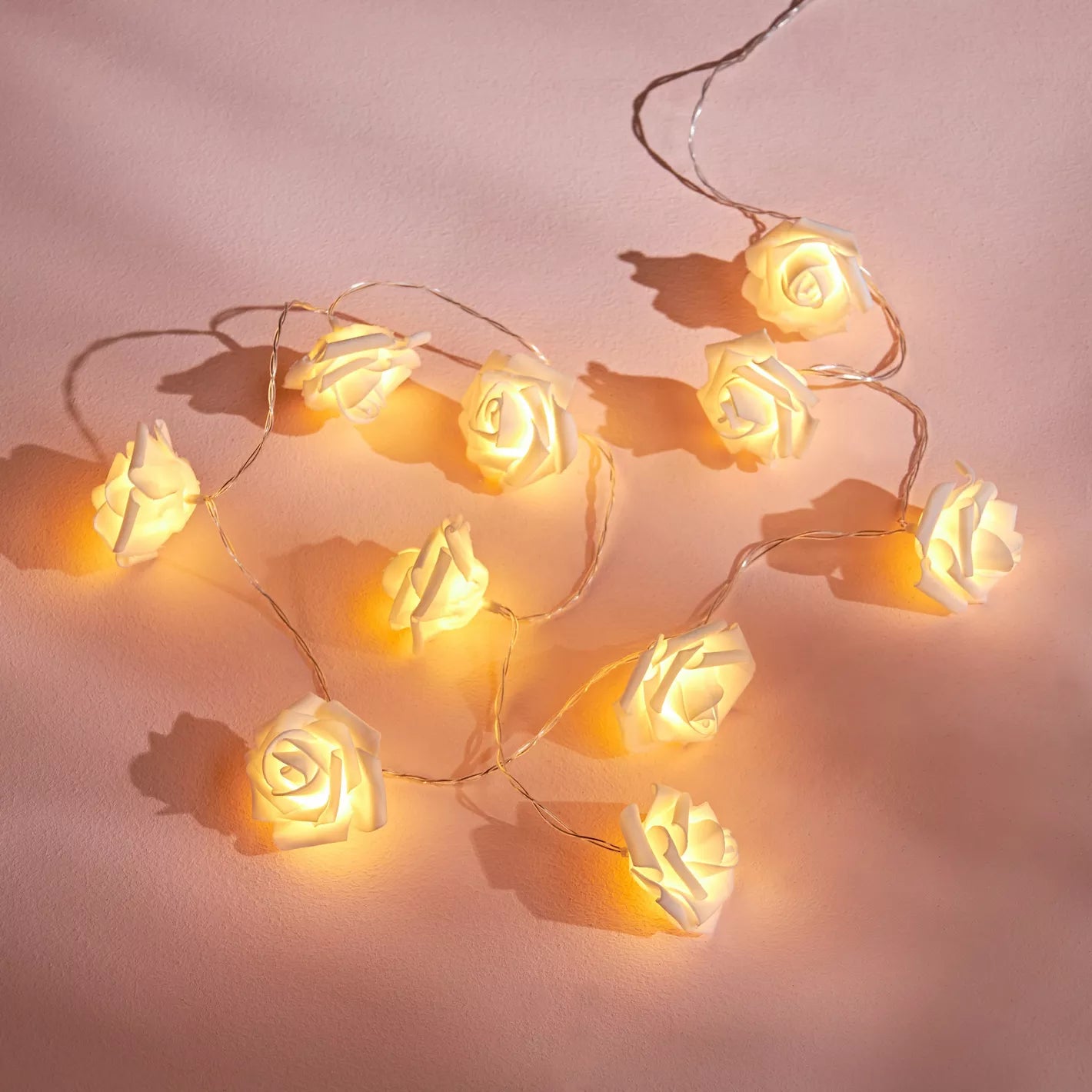 Flora LED Strip Lights with Rose Design for Garden, 165cm