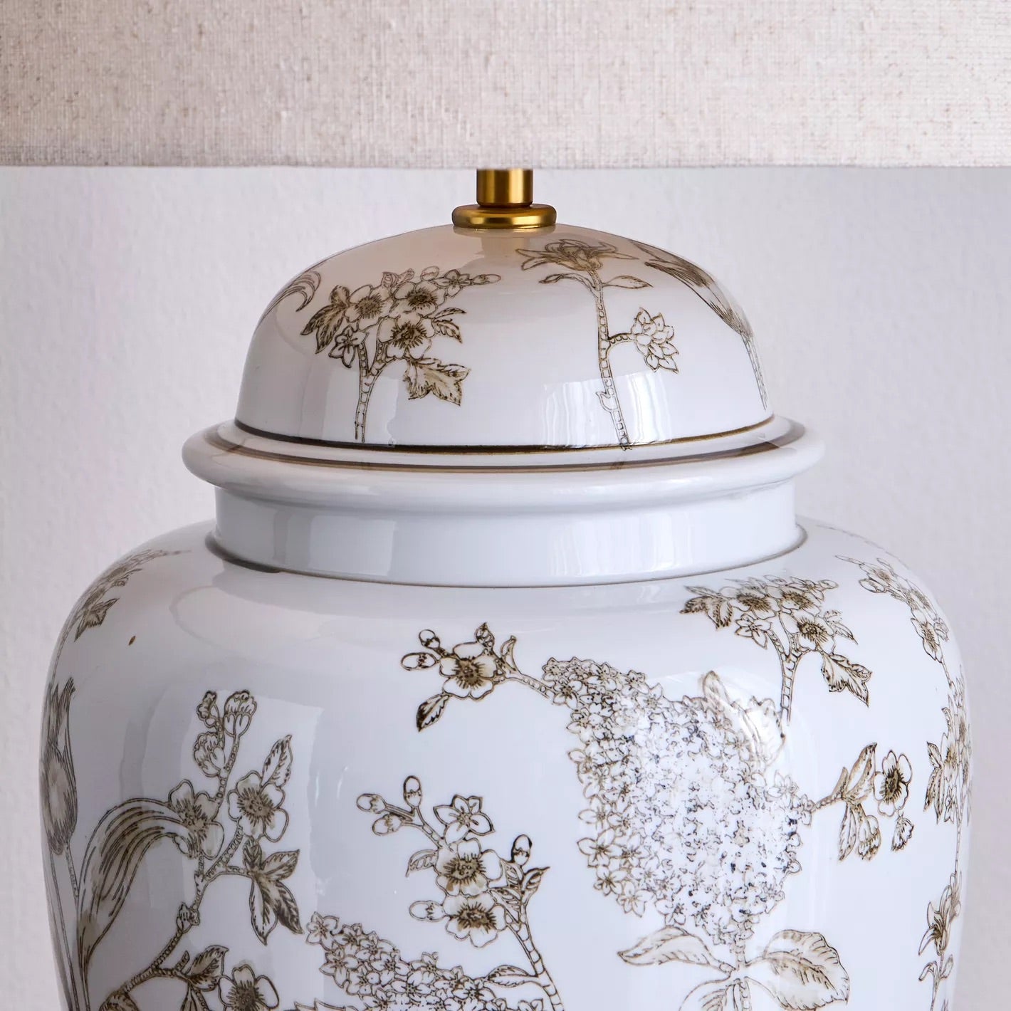 Orelix Ceramic Patterned Table Lamp, 63cm
