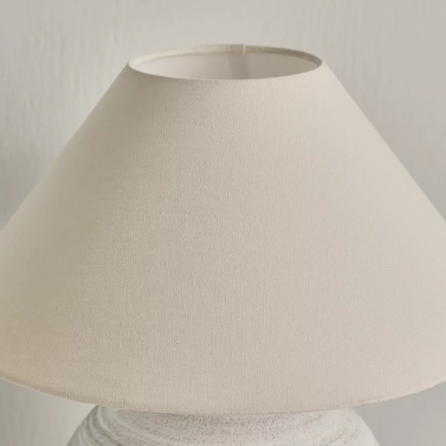 Vela White Ceramic Table Lamp, 44cm