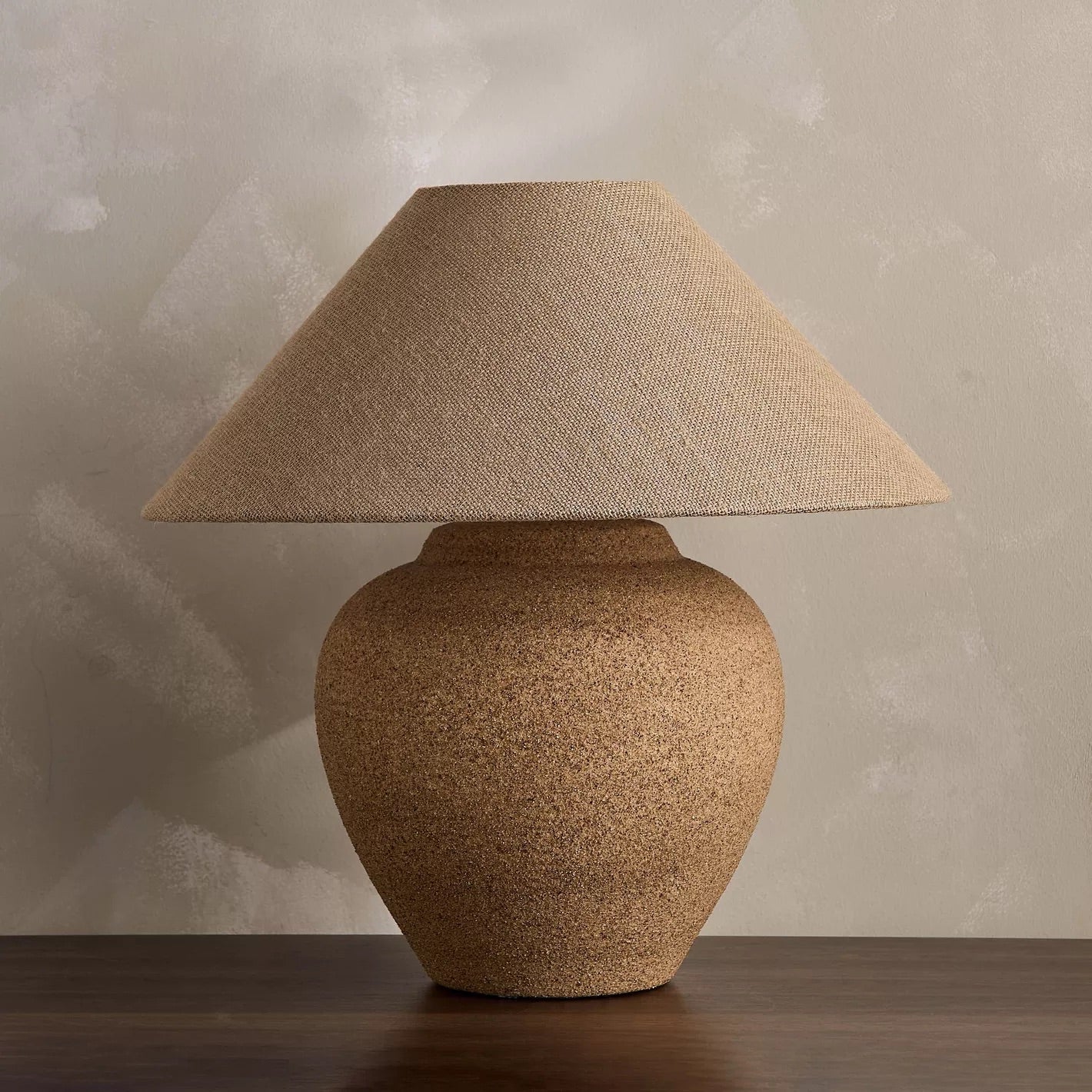 Veylo Brown Ceramic Table Lamp, 48cm