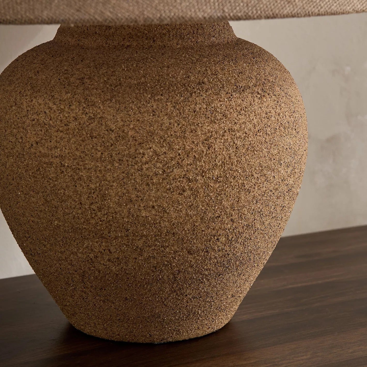 Veylo Brown Ceramic Table Lamp, 48cm