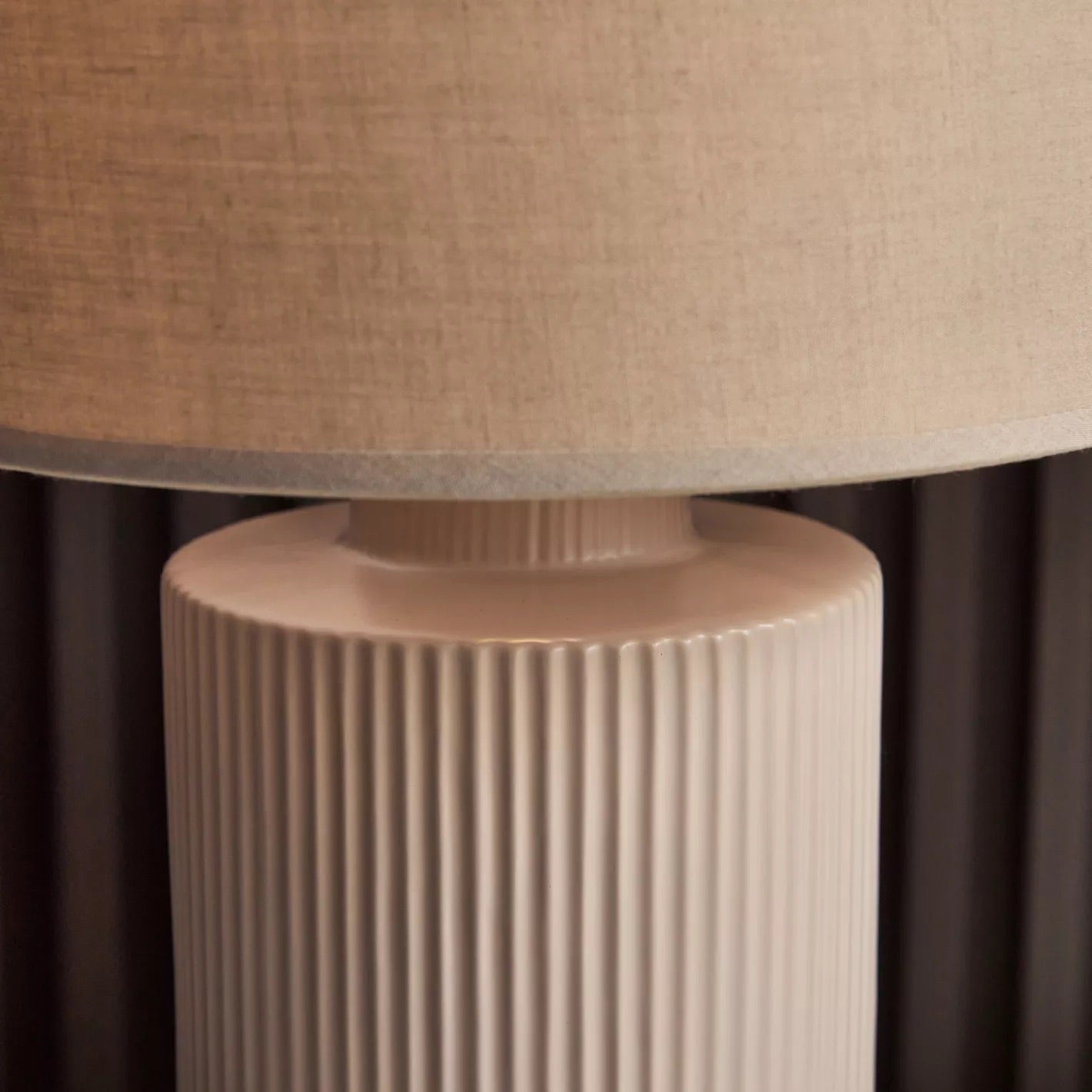 Yuna Ceramic Creamy Table Lamp, 43cm