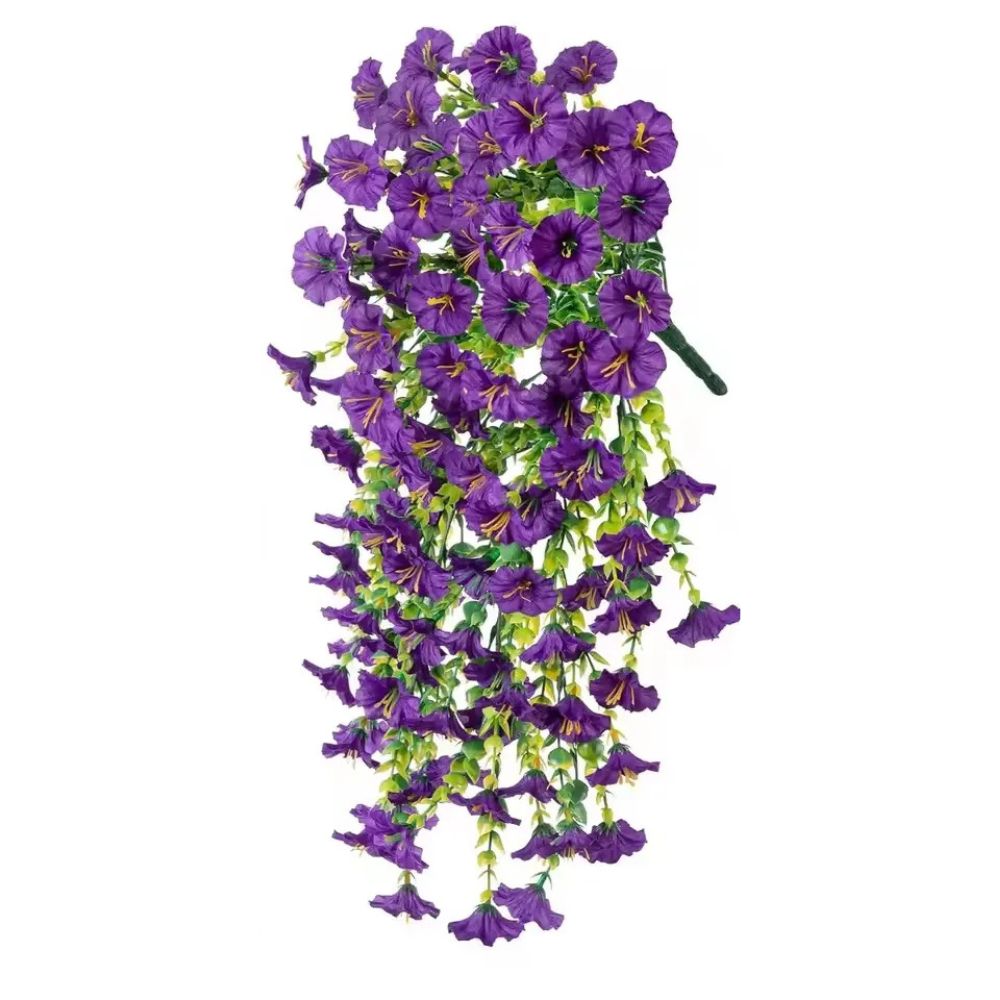 Artificial Morning Glory Vine with UV Resistant Blooms and Flexible Stems, 29.52in
