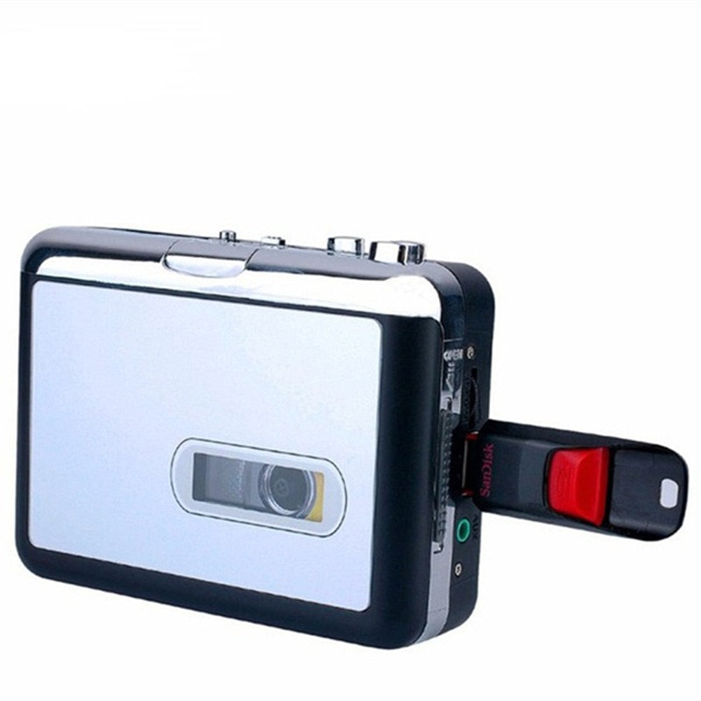 Portable Cassette Digitizer with Direct USB Recording and Stereo Audio Capture