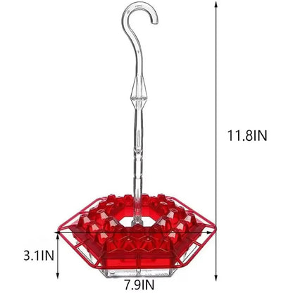 Hummingbird Feeder with Ant Moats and 30 Flower Ports, UV Resistant Polycarbonate