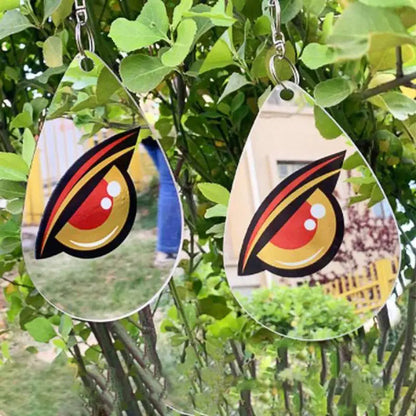 Reflective Bird Repeller Disc with Predator Eye Pattern and Stainless Steel Rings