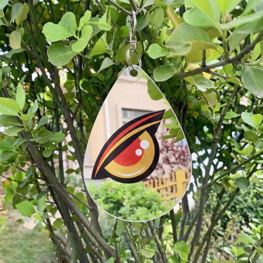 Reflective Bird Repeller Disc with Predator Eye Pattern and Stainless Steel Rings