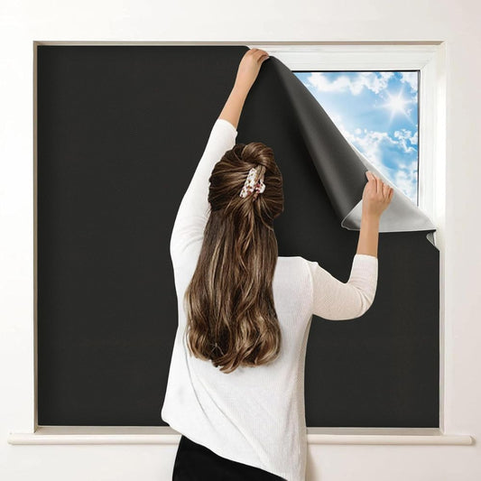 Static Cling Blackout Window Shade with Complete Light Blocking and Privacy Protection