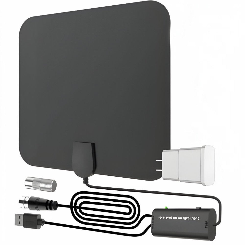 Indoor Digital TV Antenna with Signal Booster and 37dB Amplification for Local Channels