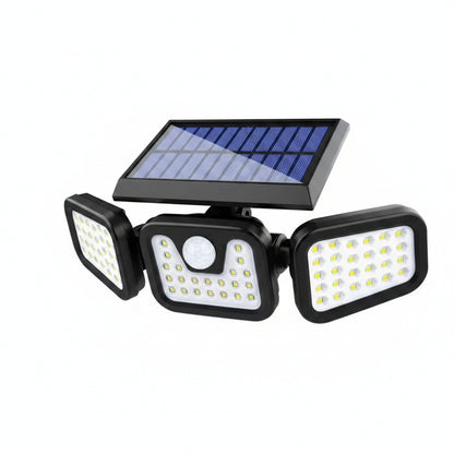 Solar Motion Sensor Light with 74 LED Bulbs and Adjustable Head for Outdoor Yards