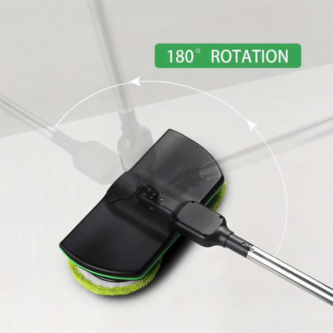 Electric Spin Mop with Dual Motors and Adjustable Rod, 40-50 Minute Runtime