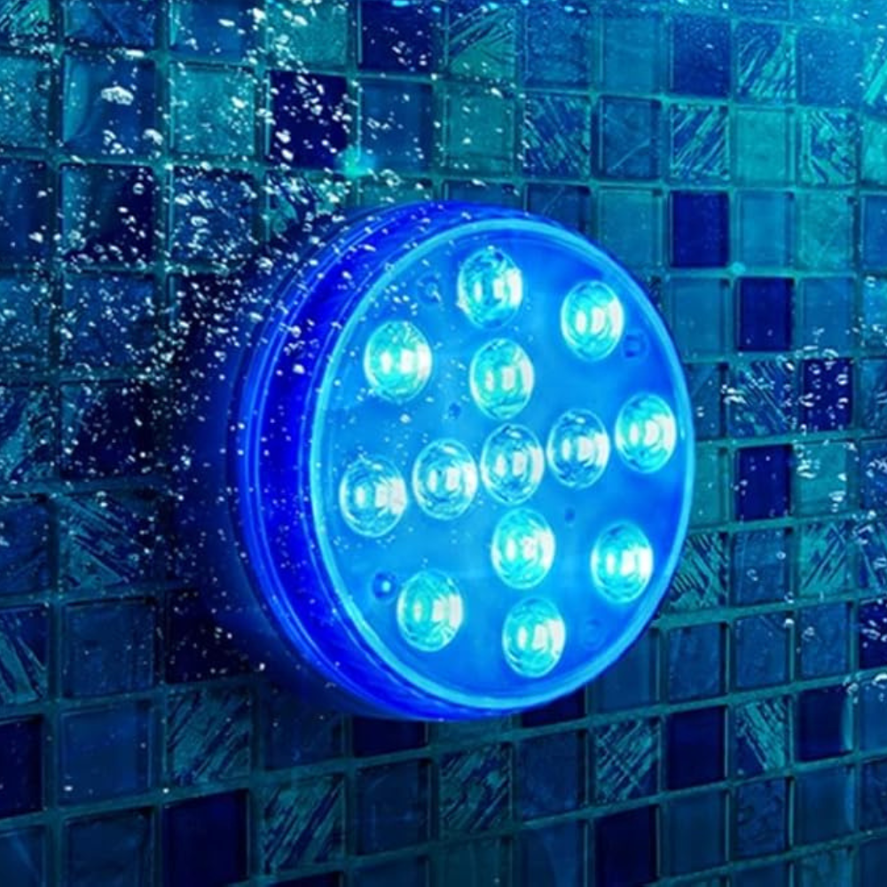 Submersible LED Pool Light with Remote Control and Multiple Colors