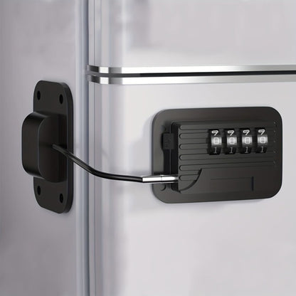 Refrigerator Door Lock with Adjustable Strap and Custom Password Code